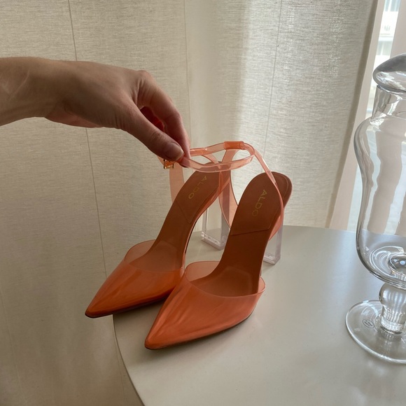 ALDO Orange Strap Heels - Picture 7 of 11